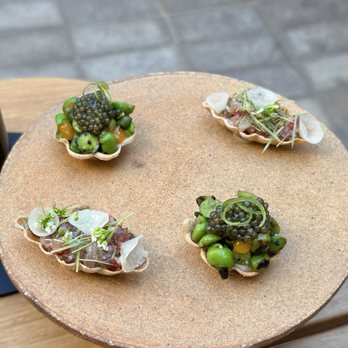 Lilo signature dishes Seared Scallop
Panna Cotta
Big Eye Tuna And Waygu Beef Croustade